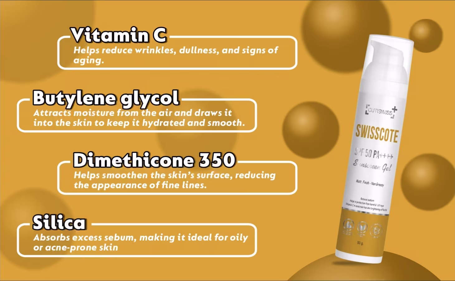 swisscote spf ++++ sunscreen gel